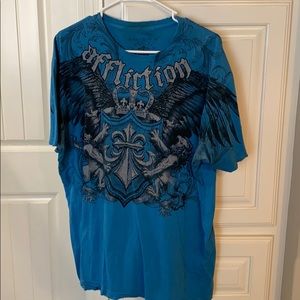 Men’s blue Affliction shirt
